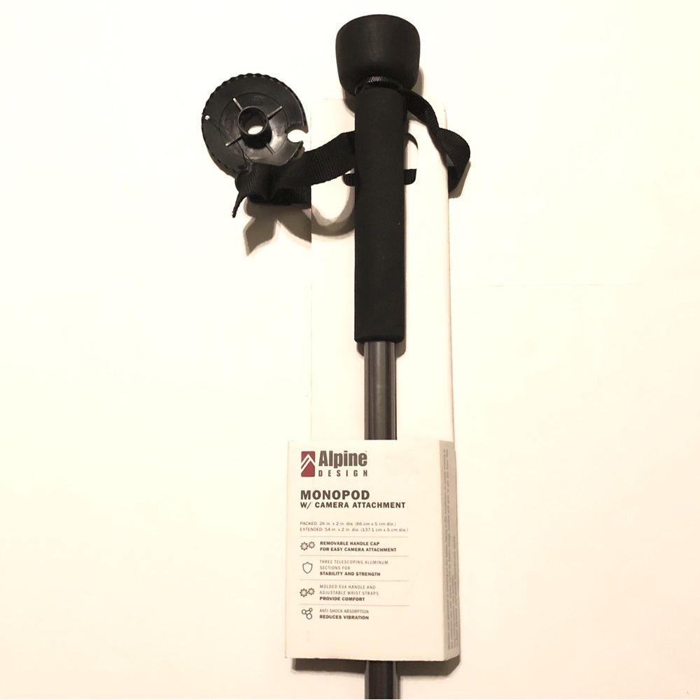 MONOPOD W/ CAMERA ATTACHMENT - EXTENDS FROM 26” to 54 “